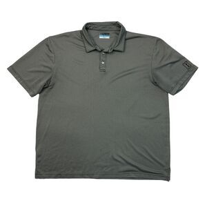 PGA Tour Polo Shirt Mens 2XL XXL Gray Black Patterned AirFlux Performance Golf